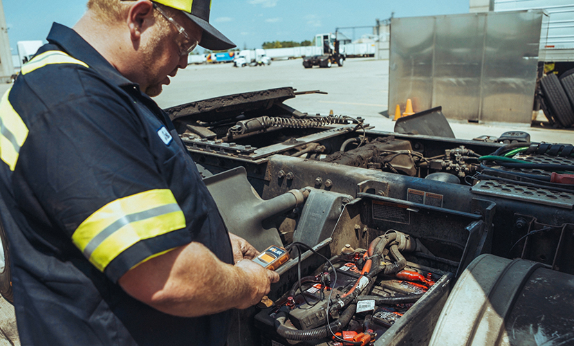 Performing Maintenance on a Fleet Truck