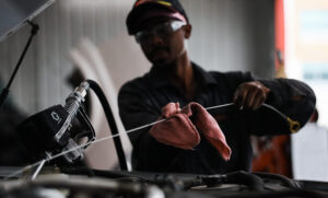 A Fleet Vehicle Oil Change