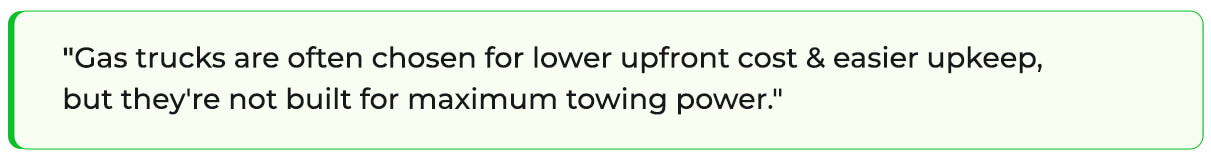 Gas vs. Diesel: Towing Power